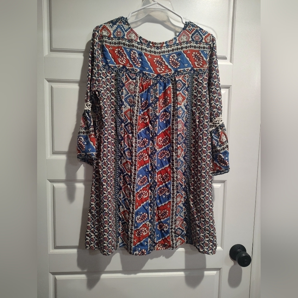 Umgee Paisley Boho Tunic Size Large - Picture 2 of 3